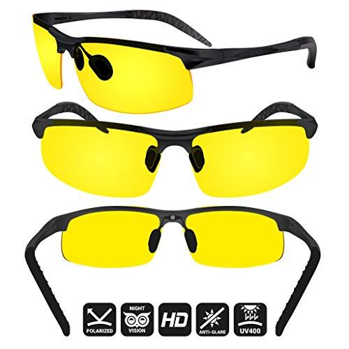 BLUPOND BLUPOND Night Vision Glasses for Driving For Men Women - Yellow Tint Anti Glare Glasses for Nighttime - Knight Visor