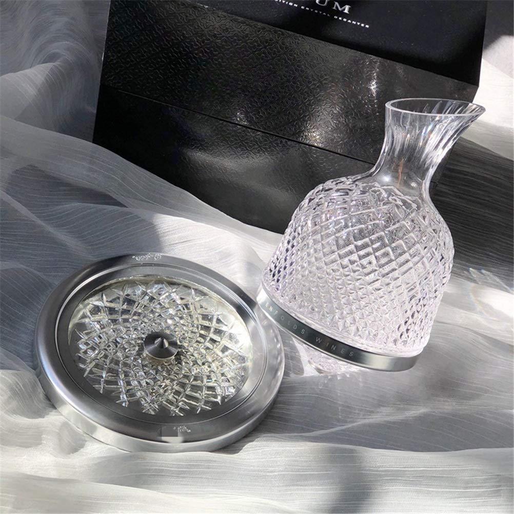 Panduo Decanter set 1500ml luxury home bar party red wine decanter crystal glass whirling wine decanter with holder