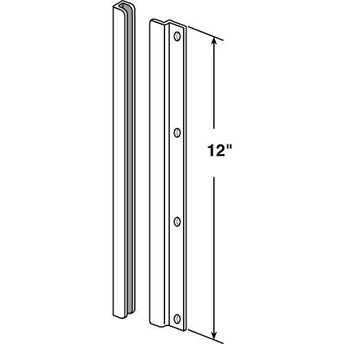 PRIME-LINE Prime-Line MP9513 Latch Shield, 12 In., Steel, Gray, In-Swinging Doors (Single Pack)