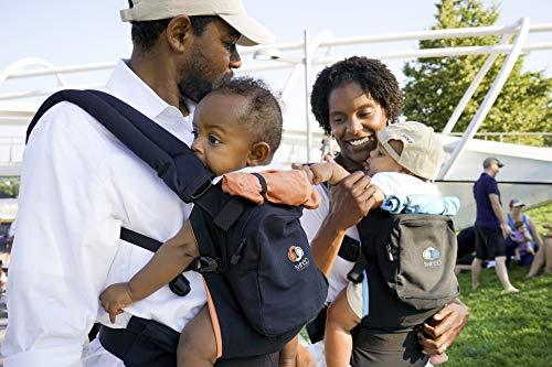 TwinGo TwinGo Original Baby Carrier (Black, Blue & Orange) - Fully Adjustable Tandem Carrier and Separates into 2 Single Carriers for Men, Woman, Twins and Babies 10-45 lbs