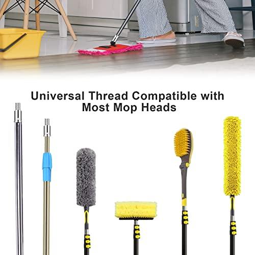 Sartatue Sartatue Thread Tip Replacement,Ultra Threaded Tip Repair Kit 1 Inch Extension Pole Adapter Tips Metal Threaded Handle Tips for Mop Broom Brush (1 Inch-2PCS)