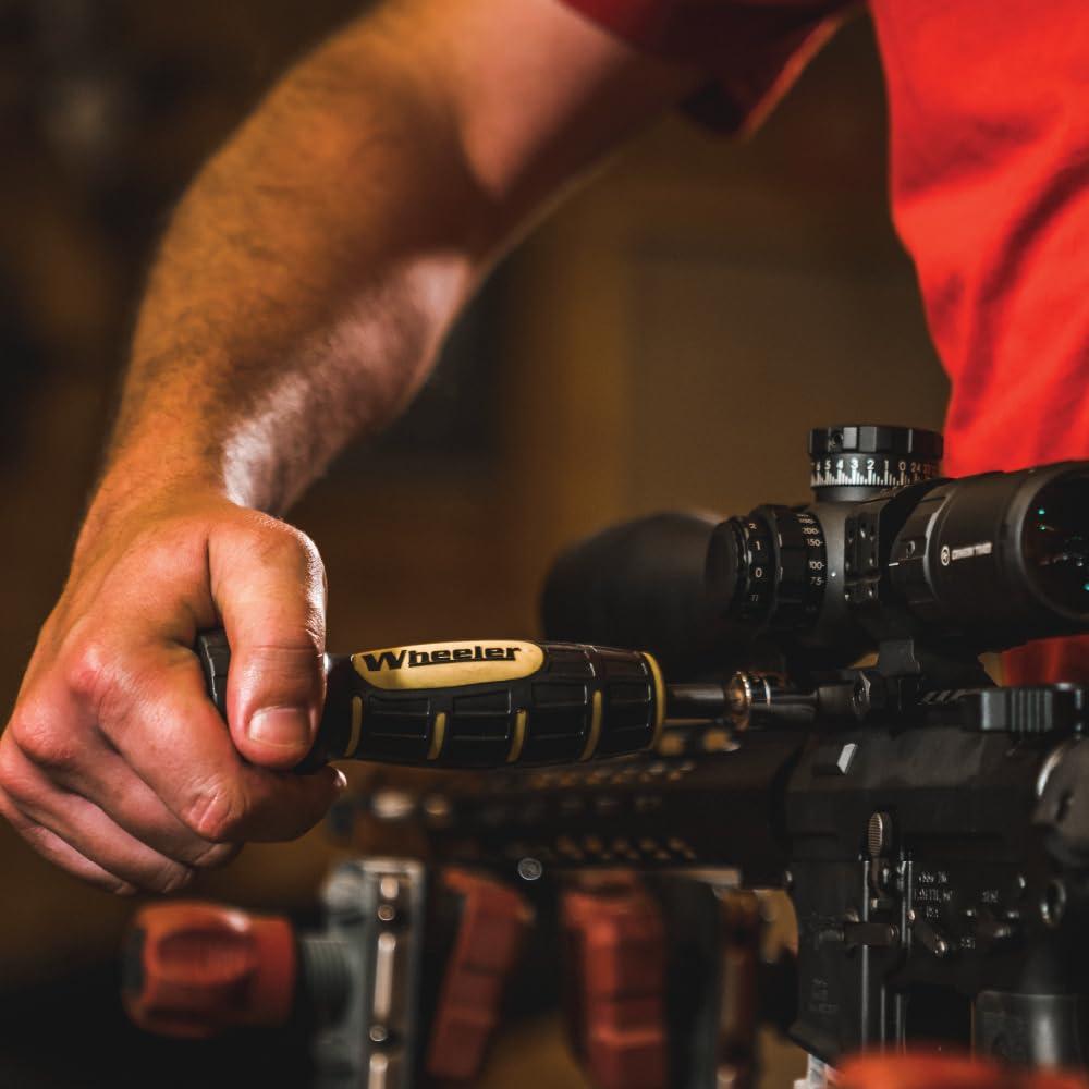 Wheeler Wheeler Manual Firearms Accurizing Torque Wrench with Inch/Pounds Measurement, Bits and Storage Case for Scope Mounting, Gunsmithing and Maintenance