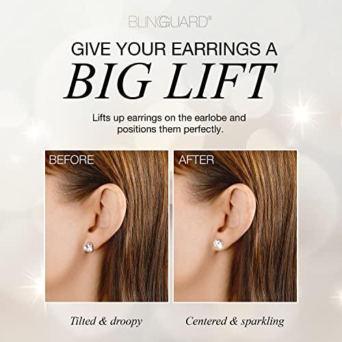 BlingGuard BlingGuard BlingDots Earring Support & Stabilizer - 90 Dots/45 Pairs - Drooping Earring Disc Ear Lobe Back Support, Lifts Large & Heavy Earrings