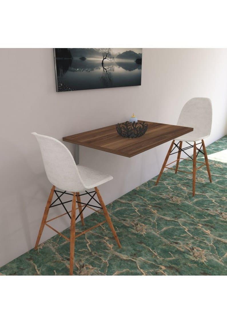 DARBUT DARBUT Fold up Table, Wall Mounted Table, fold Down Desk, Wall Mounted Desk, Laundry Folding Table, Wall Table, Murphy Desk, Space Saving tableHL (White,24\'x 35\' (60x90 cm) inches)