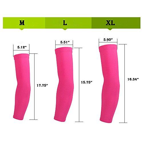 xsby xsby Arm Skin Protectors, Protective Arm Sleeves, For Sensitive Skin, Help Protect From Tears & Bruising 2 Pair Rose Red L