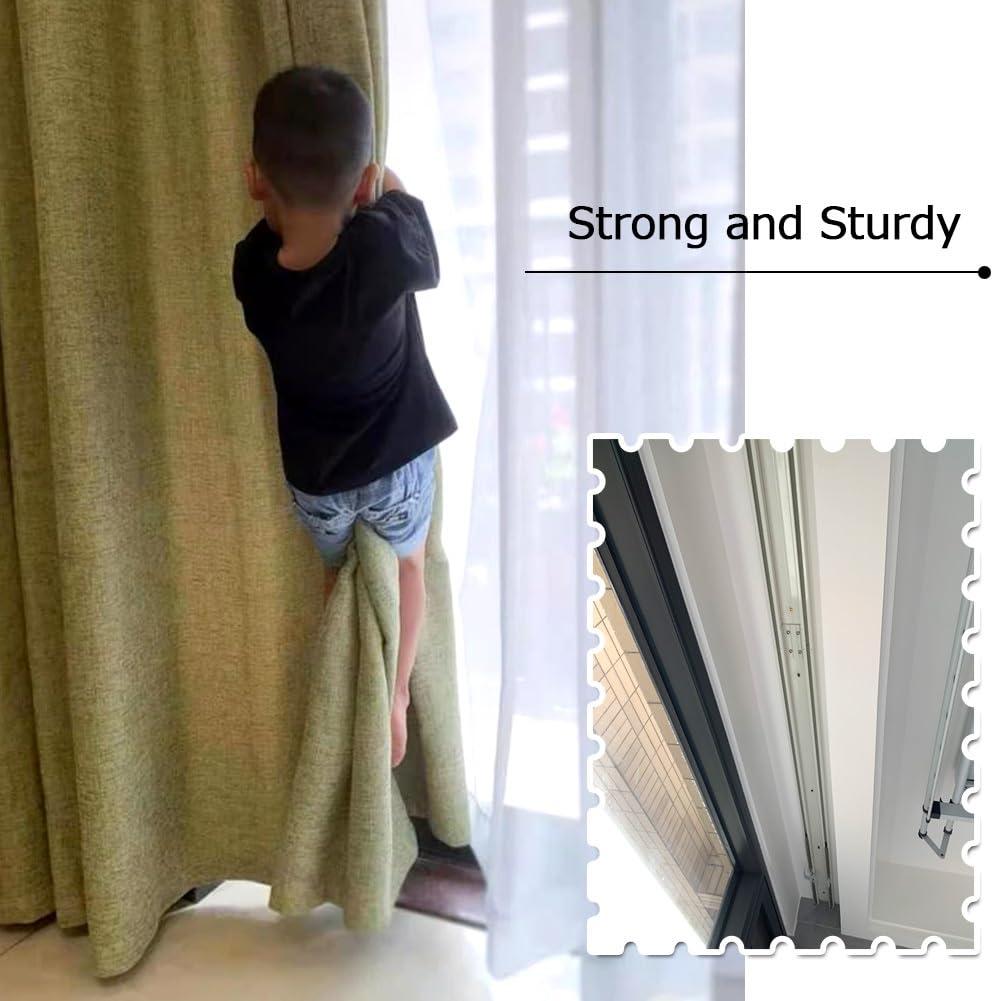 HomeLoft Basics Curtain Track Streamline Aluminium Curtain Track Set Ceiling Or Wall Mounted Curtain Rail For Curtains Drapes,and Room Dividers 120/180/350/380/450/480/500cm (Color : White, Size : 13.5 FT)