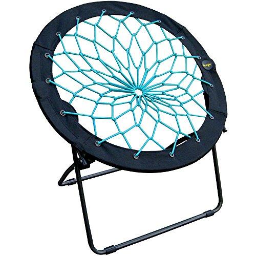 Zenithen Zenithen Limited Foldable Bunjo Bungee Chair for Dorms, Living Rooms, Bedrooms, Camping, Gaming & Lounging, Teal (Pack of 2)