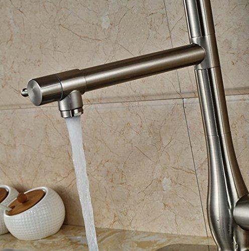 GOWE GOWE Single Handle Bathroom Kitchen Faucet Pull Down Hands Free Sprayer Kitchen Mixes Brushed Nickel Finish