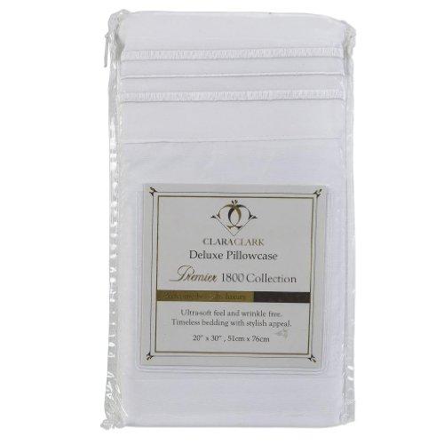 Clara Clark Clara Clark Microfiber 4pc King Size White Sheet Set