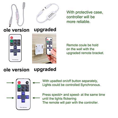AIBOO AIBOO Linkable Under Cabinet LED Lighting 12V Dimmable Puck Lights with Wireless RF Remote Control, Hardwired & Wall Plug in for Furniture Cupboard Lighting(10 Lights, Warm White)
