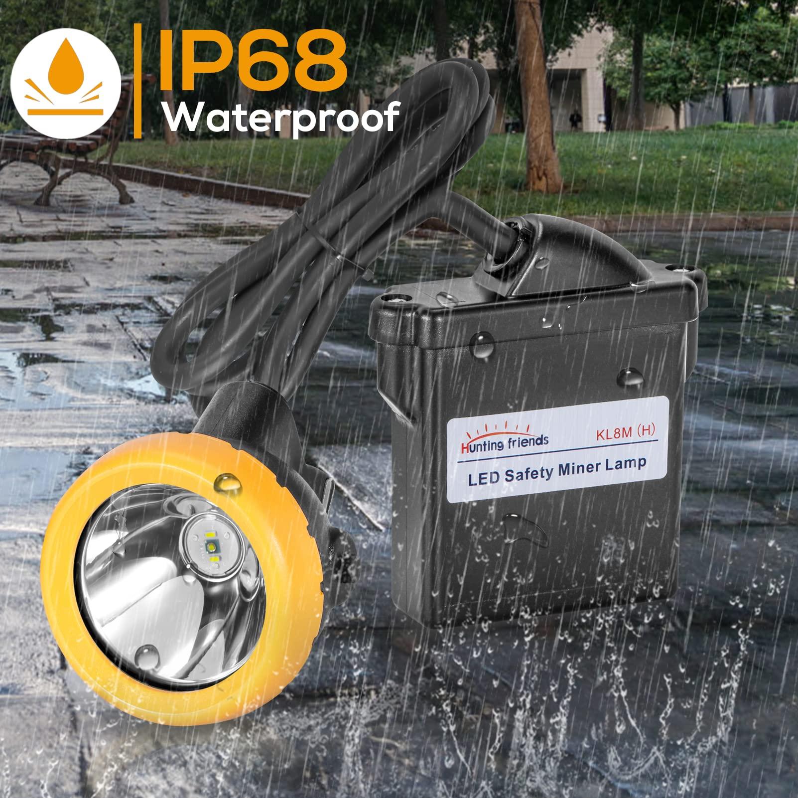 Hunting friends Hunting friends Superbright Safety Mining Light, High Lumens Led Mine Headlight, Reachargable Headlamp Hard Hat Explosion-Proof Waterproof Cap Lamp for Mining Hunting Fishing