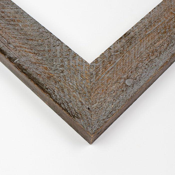 CustomPictureFrames.com 11x20 Frame Wood Tones Solid Wood Picture Frame Width 2 Inches | Interior Frame Depth 0.6875 Inches | Kantner Rustic Photo Frame Complete with UV Acrylic, Foam Board Backing & Hanging Hardware