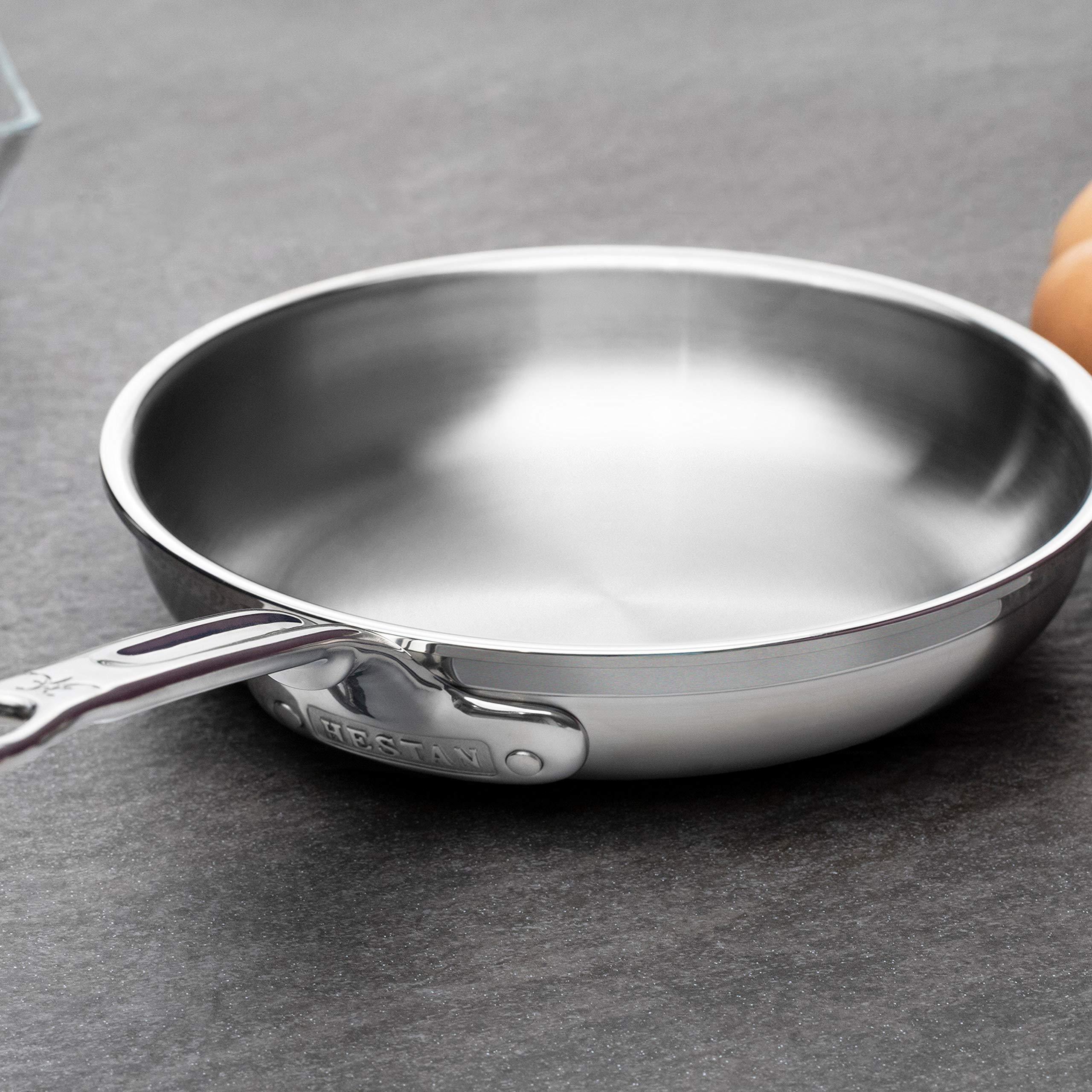 Hestan Hestan - ProBond Collection - Professional Clad Stainless Steel Frying Pan, Induction Cooktop Compatible, 8.5-Inch