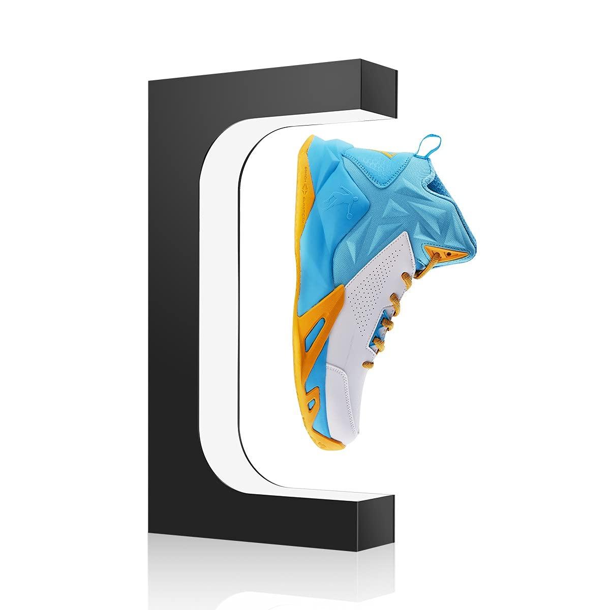 Yegvea Yegvea 360Rotation Floating Shoe Display Stand, Magnetic Levitation Sneaker Rack, with LED Light Sneaker levitating shoe shelf for Storefront Home Decor|Advertising Exhibition Shoe Store Show