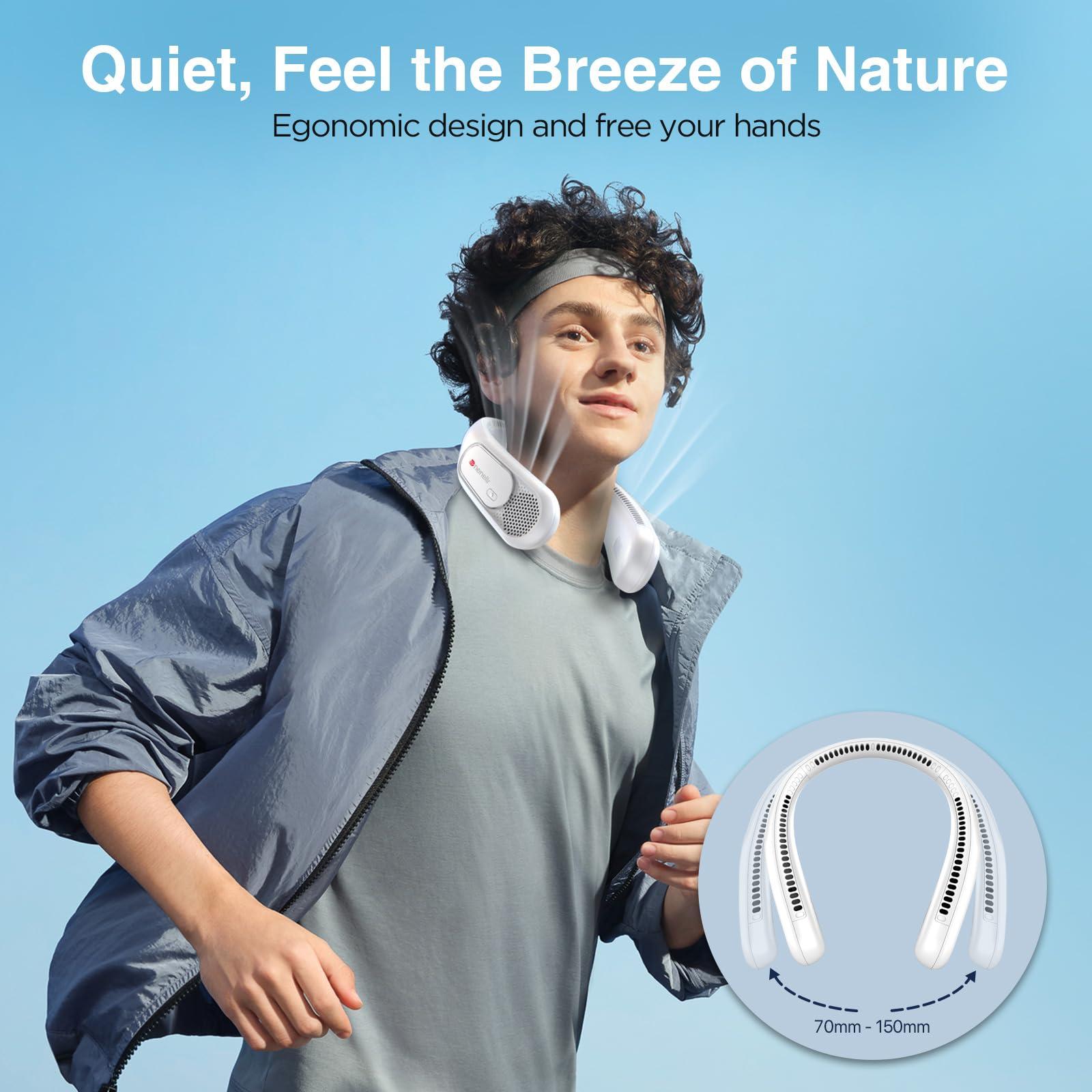 Hotsales Hotsales Neck Fan, Hands Free Bladeless Neck Fans Portable Rechargeable, 6000 mAh Battery Operated Wearable Personal Fan, Cooling Neck Fan, 3 Speeds, USB Fan Gifts for Men, Women, Travel, Outdoor