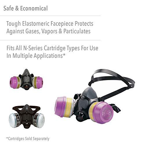 MILLER NORTH Honeywell 550030M 5500 Series Low Maintenance Half Mask Respirators, Medium, 1\' x 1\' x 1\' Size