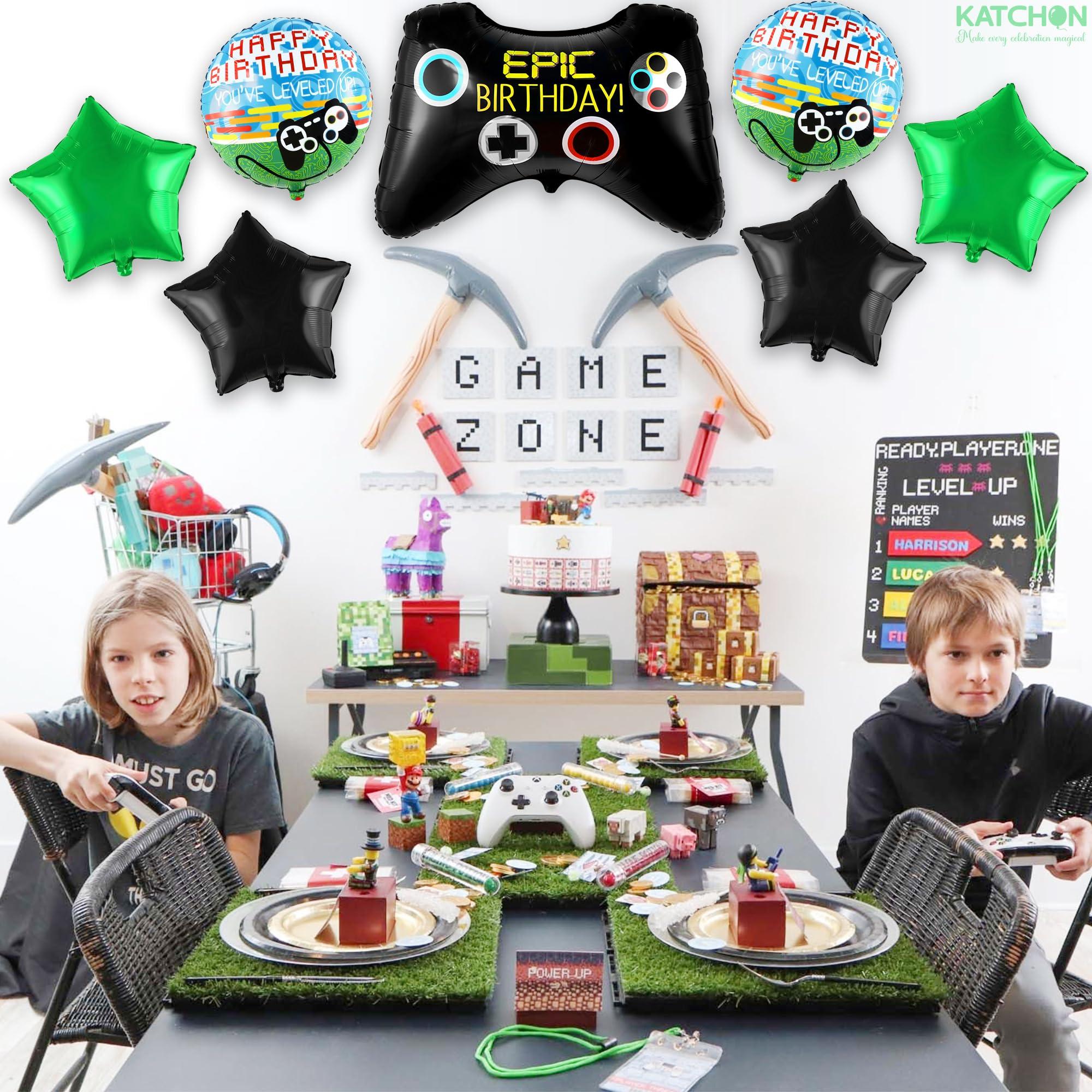 KatchOn KatchOn, Pack 7 Huge Video Game Balloons - Video Game Birthday Decorations | Gaming Balloons, Gamer Birthday Party Decorations | Gamer Birthday Balloons, Gamer Balloons, Level Up Birthday Decorations