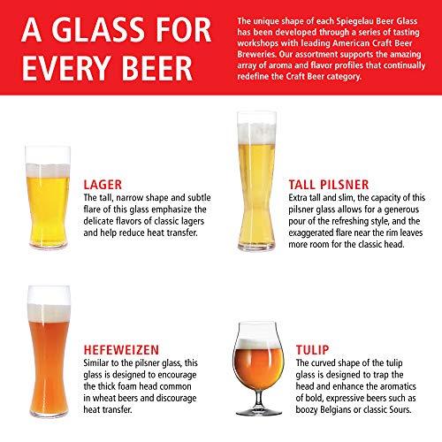 Spiegelau Spiegelau Craft Beer Tasting Kit Glasses, Set of 4, European-Made Lead-Free Crystal, Modern Beer Glasses, Dishwasher Safe, Professional Quality Tasting Glass Gift Set