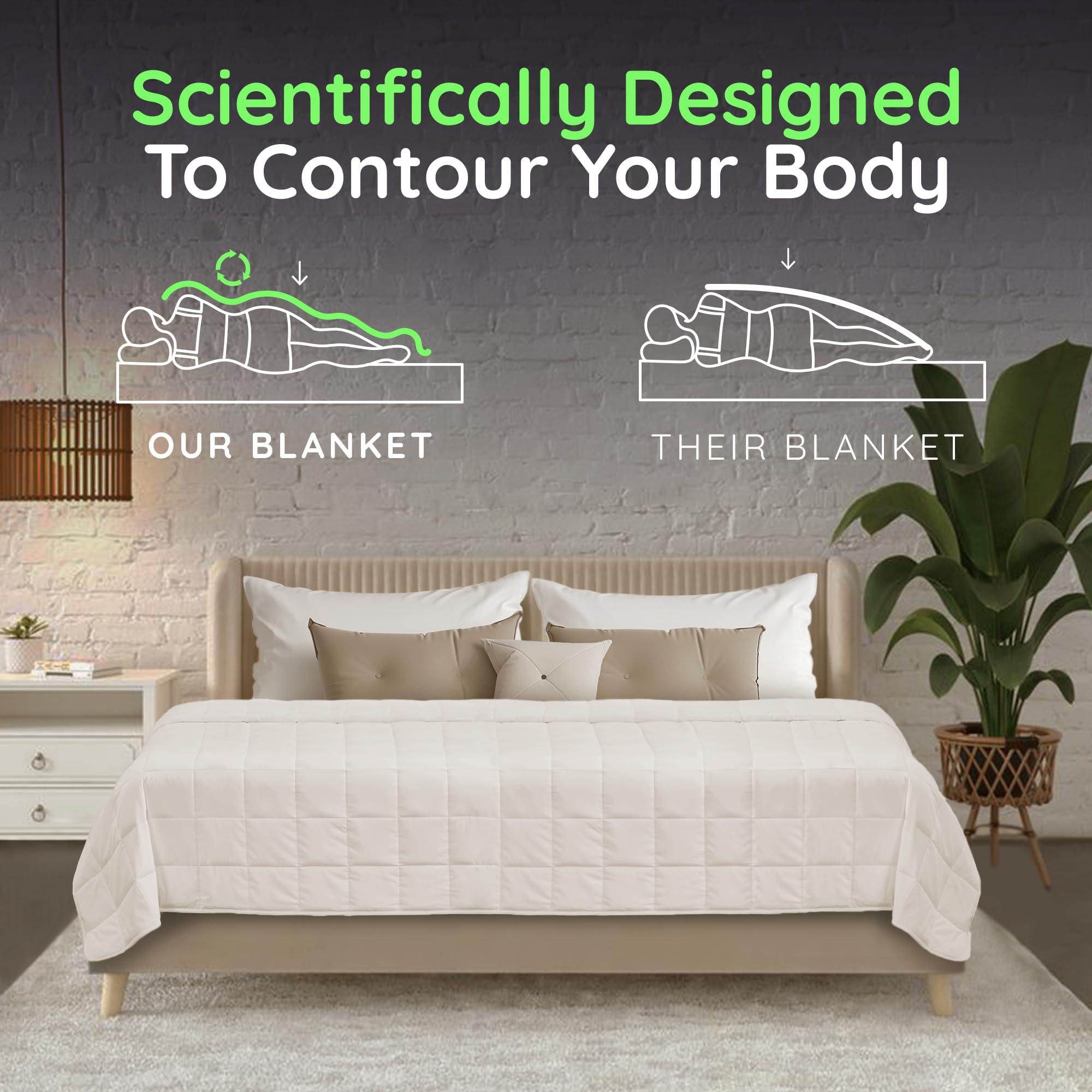 HomeSmart Products HomeSmart Products 30lbs Weighted Blanket King Size - Light Khaki Color - Ultra Soft Fabric - Beige Tan Taupe