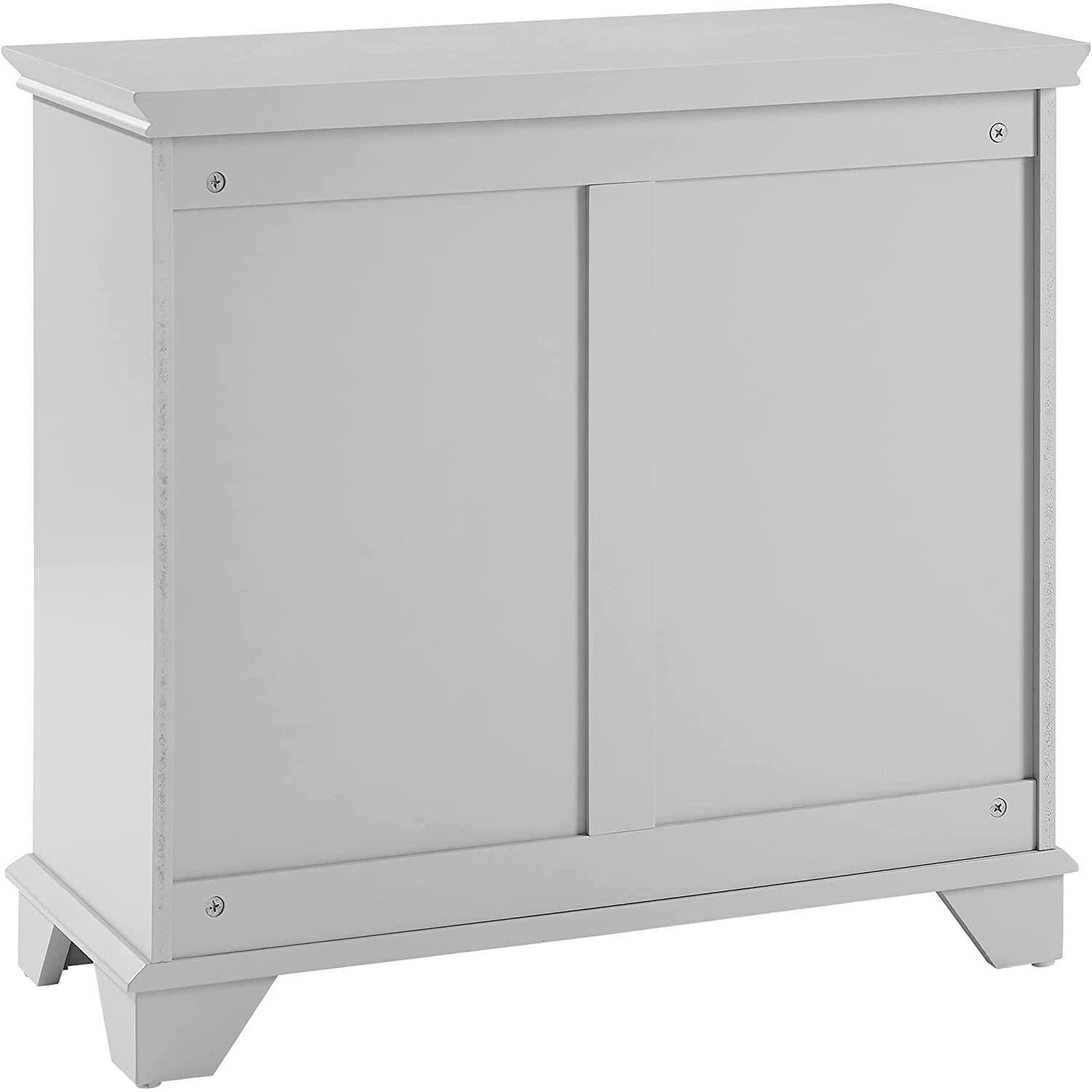 HomeStock HomeStock Classic Comfort Two-Compartment Tilt-Out Linen Hamper, Gray Finish, 31.13\" L x 14.13\" W x 29\" H, Coastal Cottage Design, Easy Assembly, Versatile Linen Hamper for Bedrooms
