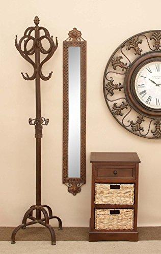 Deco 79 Deco 79 Wood 2 Baskets and 1 Drawer Storage Unit, 16" x 13" x 28", Brown