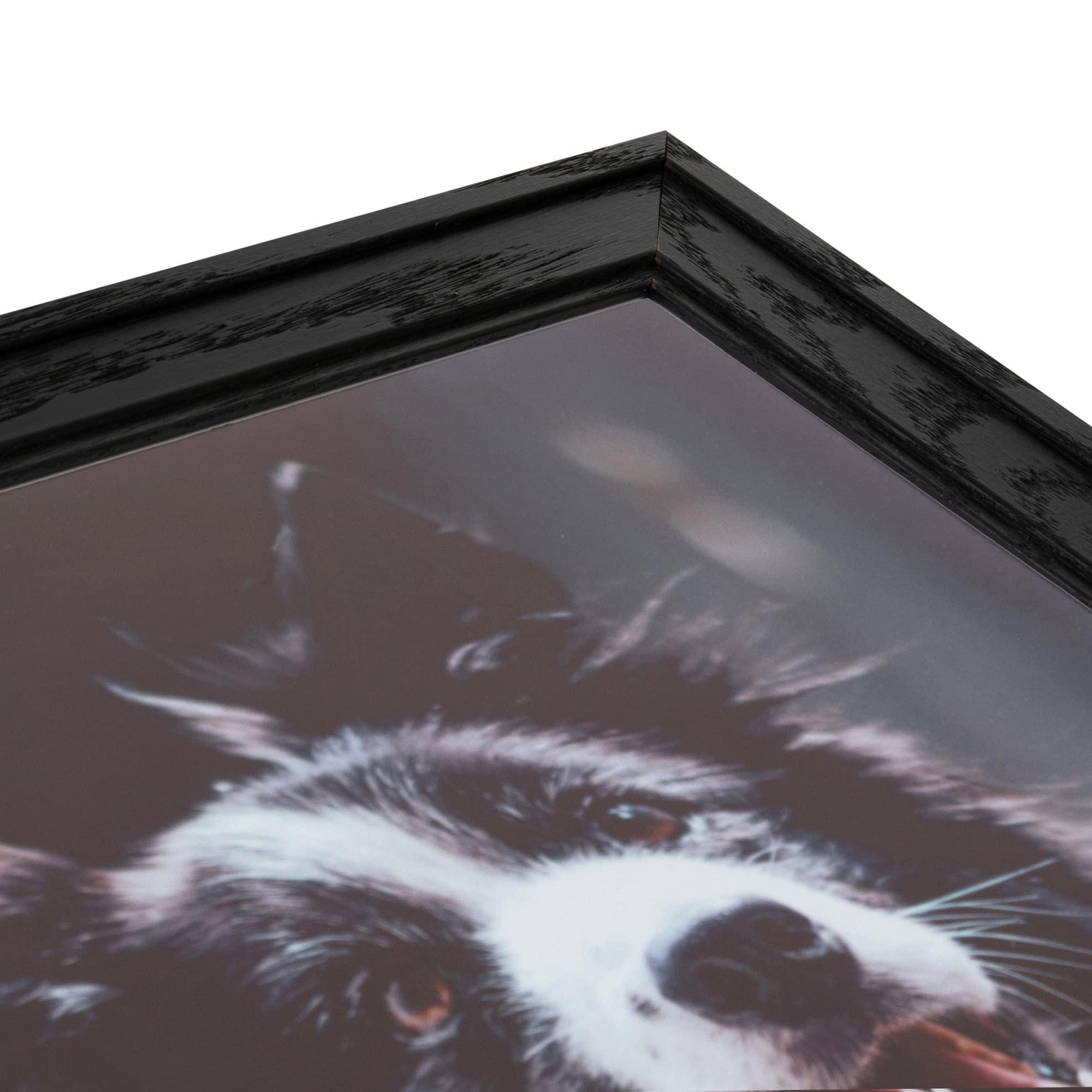 ArtToFrames ArtToFrames 28x28 Inch Black Picture Frame, This 1.50 Inch Custom Wood Poster Frame is Black, Great for Your Art or Photos - Comes with Economy Acrylic