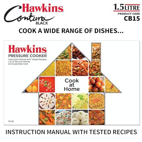 HAWKINS Hawkins Contura Black 1.5 litre Pressure Cooker