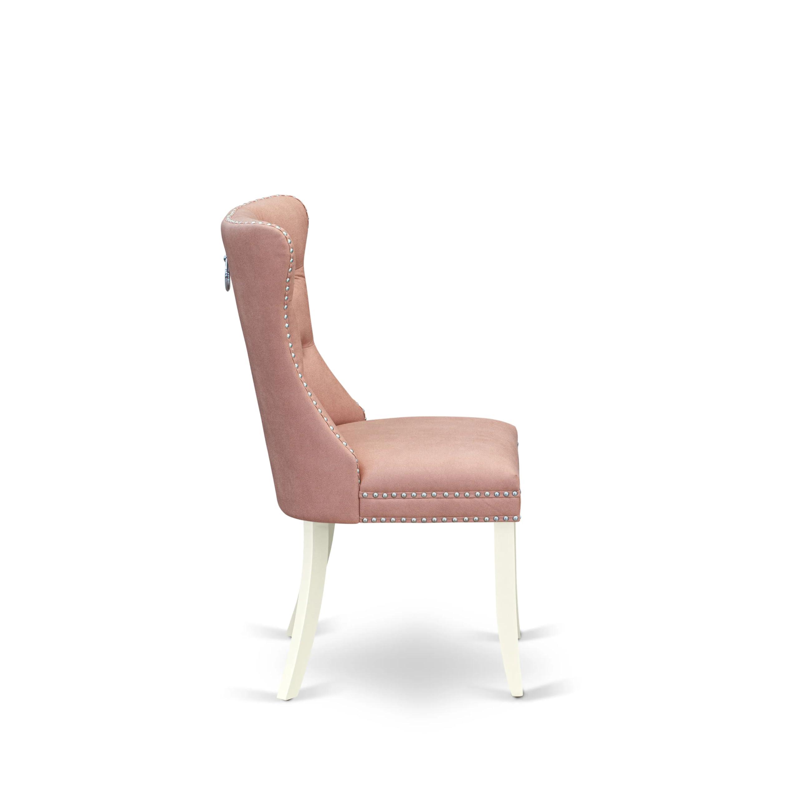 East West Furniture East West Furniture VADA7-LWH-23 7 Piece Dinette Set Contains an Oval Dining Table with Butterfly Leaf and 6 Polyester Upholstered Chairs, Linen White