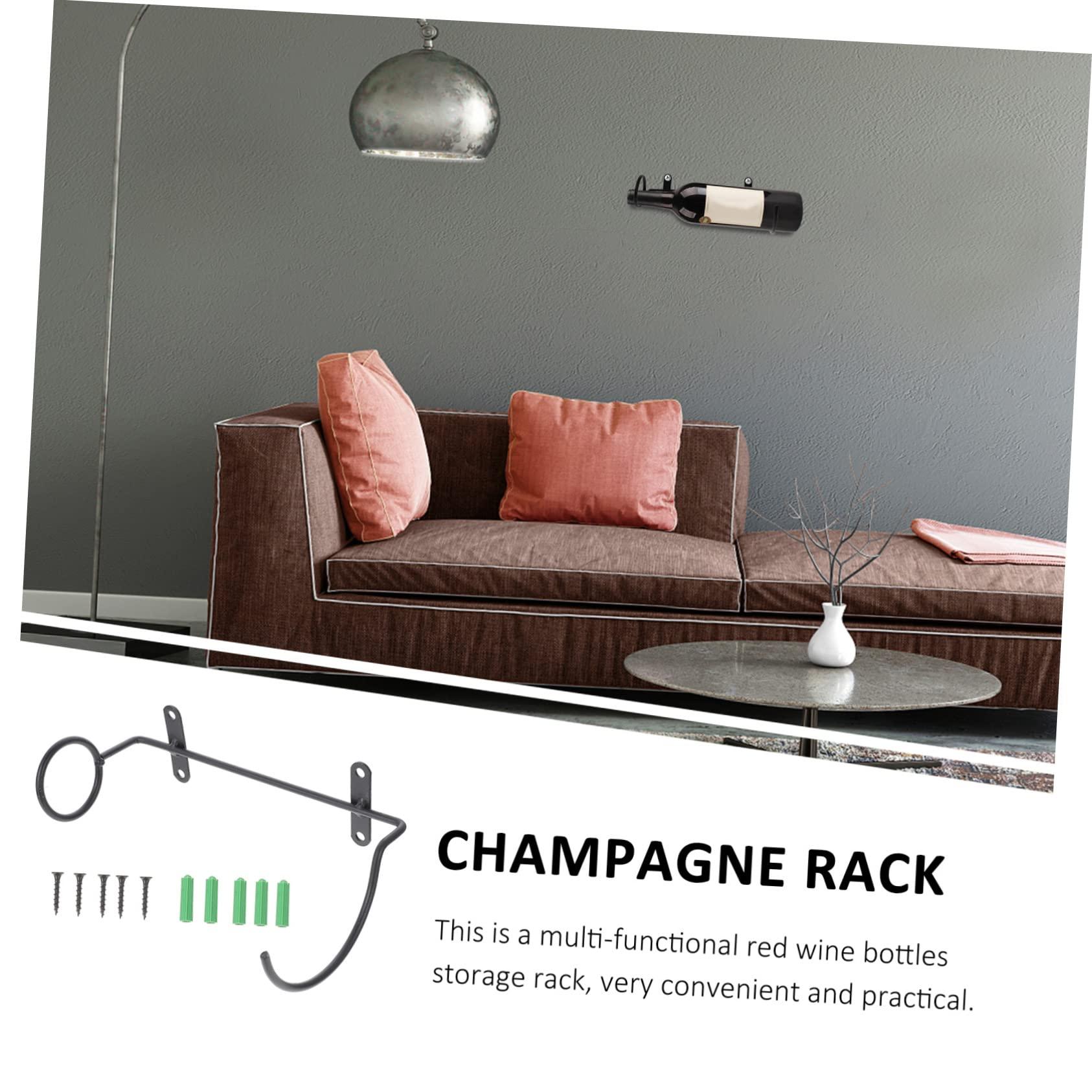 MAGICLULU MAGICLULU Iron Wine Bottle Holder Wall-Mounted Rack Wine Decanter Hanger Decorative Wine Display Elegant Home Accessory