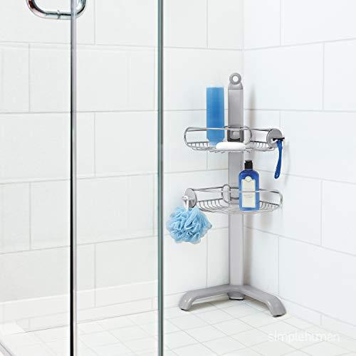simplehuman simplehuman Corner Shower Caddy, Stainless Steel and Anodized Aluminum