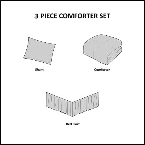 Harbor House Harbor House Cotton Comforter Set - Coastal Oceanic Sealife Design, All Season Down Alternative Bedding with Matching Shams, Bedskirt, Twin(72"x90"), Coastline, Coral Aqua, 3 Piece