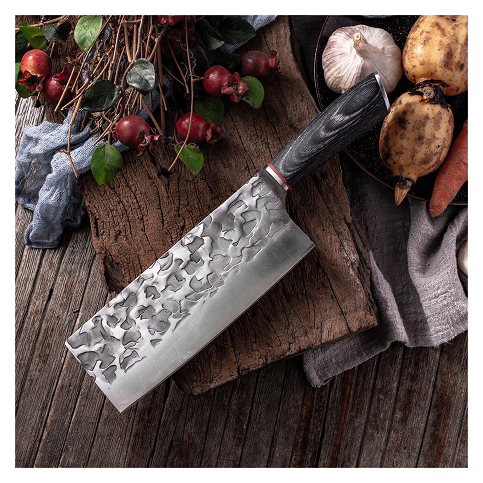 LIUJOU LIUJOU Forged Boning Knife, Handmade Meat Cleaver, Japanese High Carbon Steel Slicing Knife, Butcher Knife