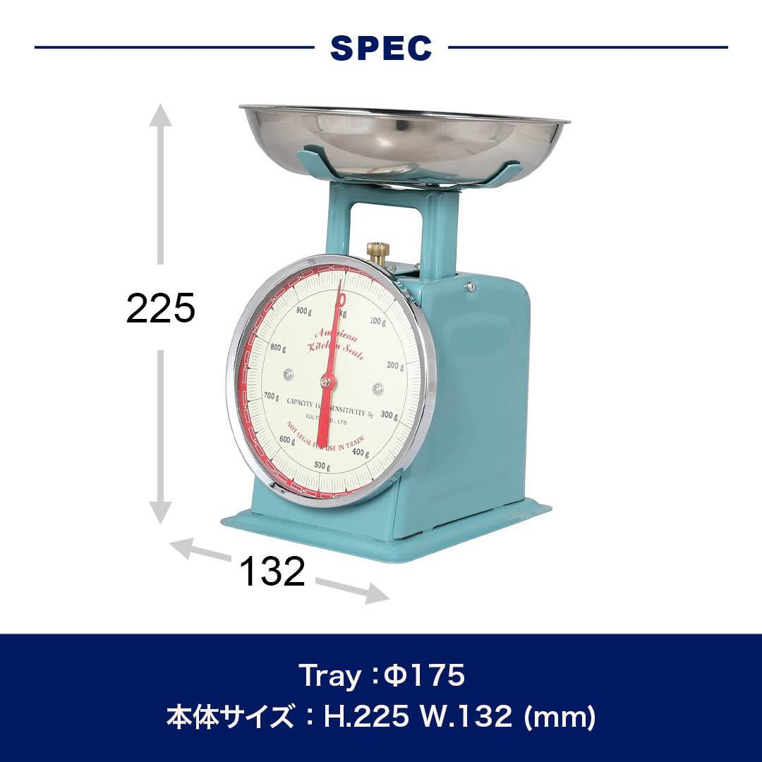 DULTON Dulton BSK8504 American Kitchen Scale, 2.2 lbs (1 kg), Saxophone 100-061 Body: Steel, Plate: Stainless Steel, China
