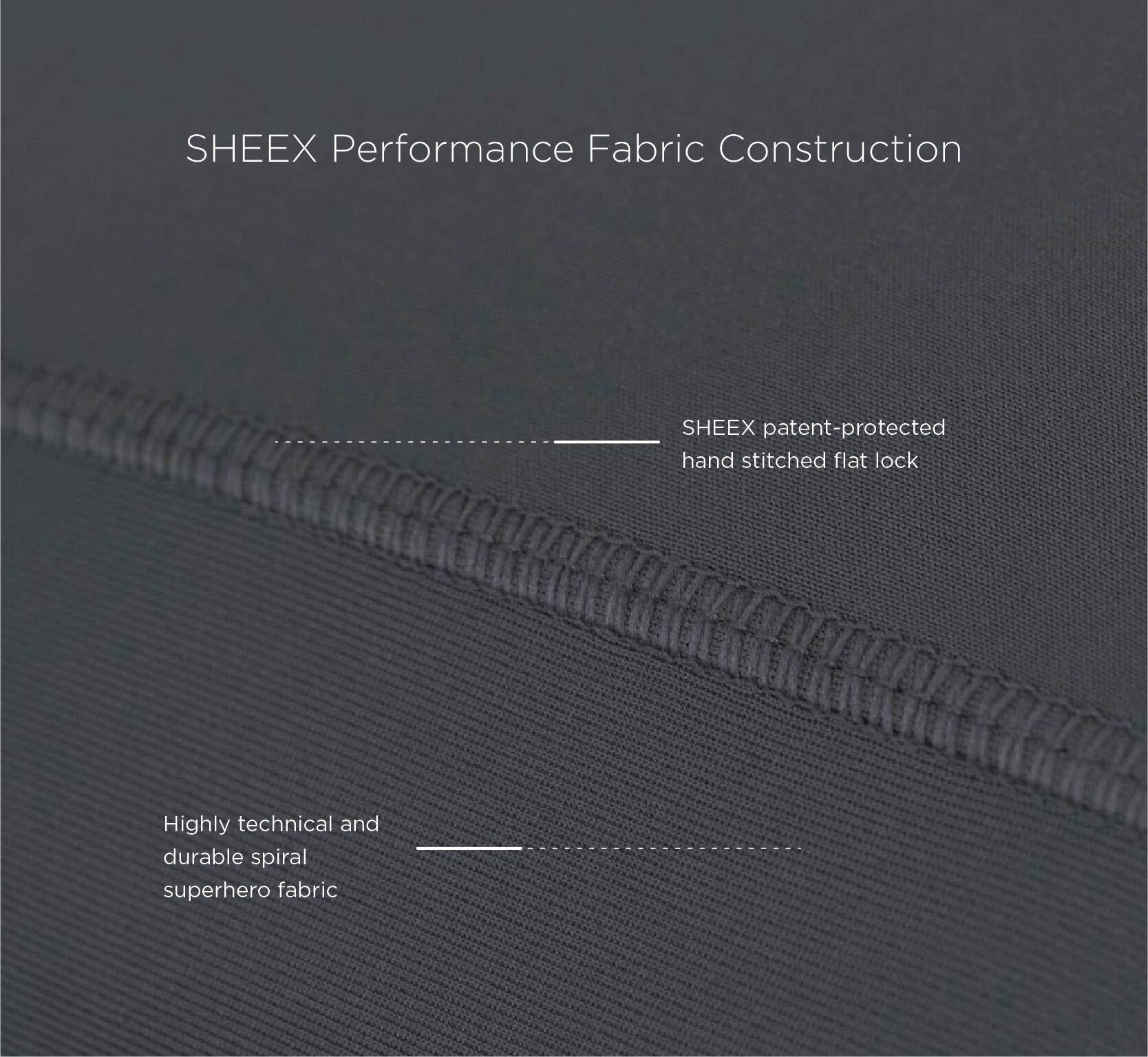 SHEEX SHEEX Original Performance Sheet Set, Cooling Bed Sheet with 1 Flat Sheet, 2 Fitted Sheet, and 2 King Pillowcases, Split King, Graphite