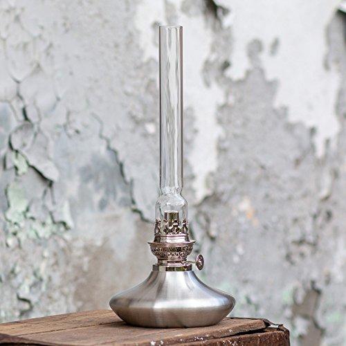 DANFORTH Danforth Pewter Mariner Oil Lamp - 14” High with Glass Chimney, Made in USA