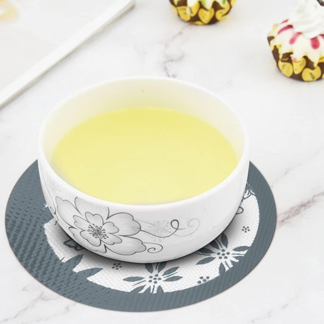 Generic 6 Pcs Silicone Pastry Mat, Counter Mats Baking Mats Dough Roll Mats Oven Liners Fondant/Pie Mats for Bread Making Tools And Supplies, Dough Rolling mat, Pie Crust, Fondant Mat (White+Grey)