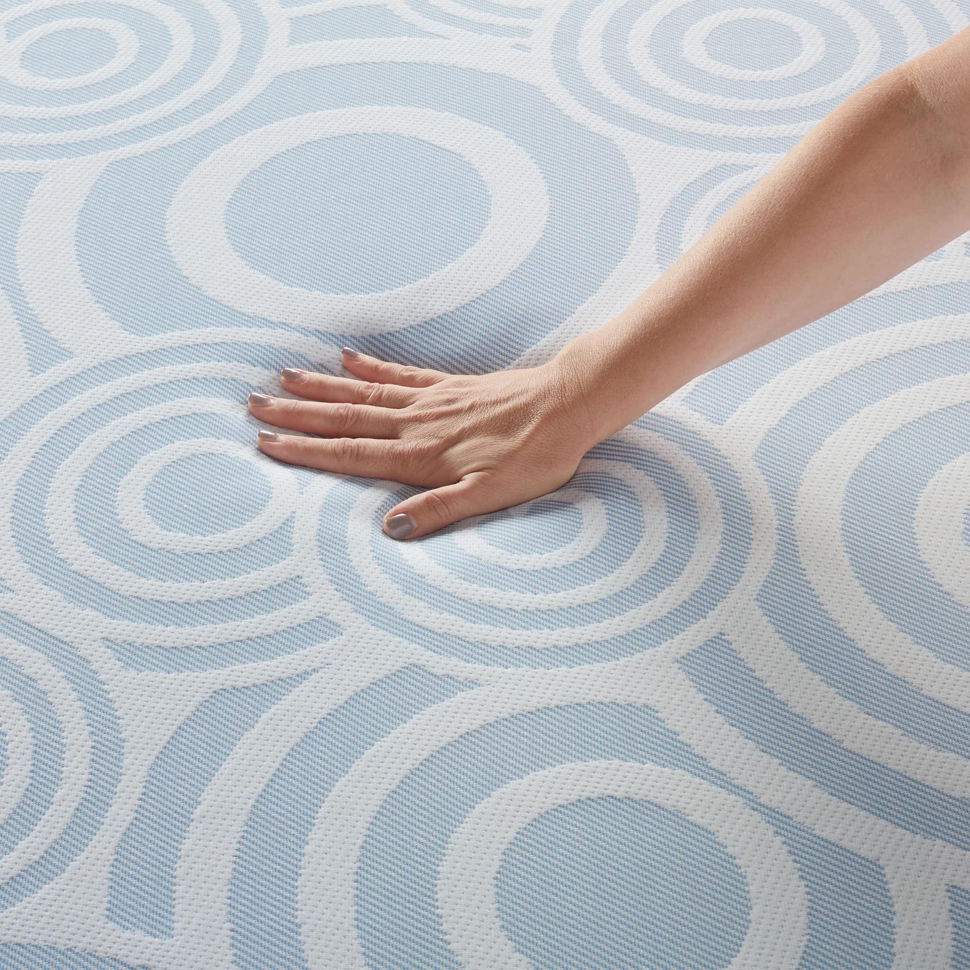 Serta Serta Perfect Sleeper 12 Inch King Gel Memory Foam Mattress, Medium, USA Built, 100-Night Trial, CertiPUR-US Certified - Splendid Slumber, White and Dark Blue