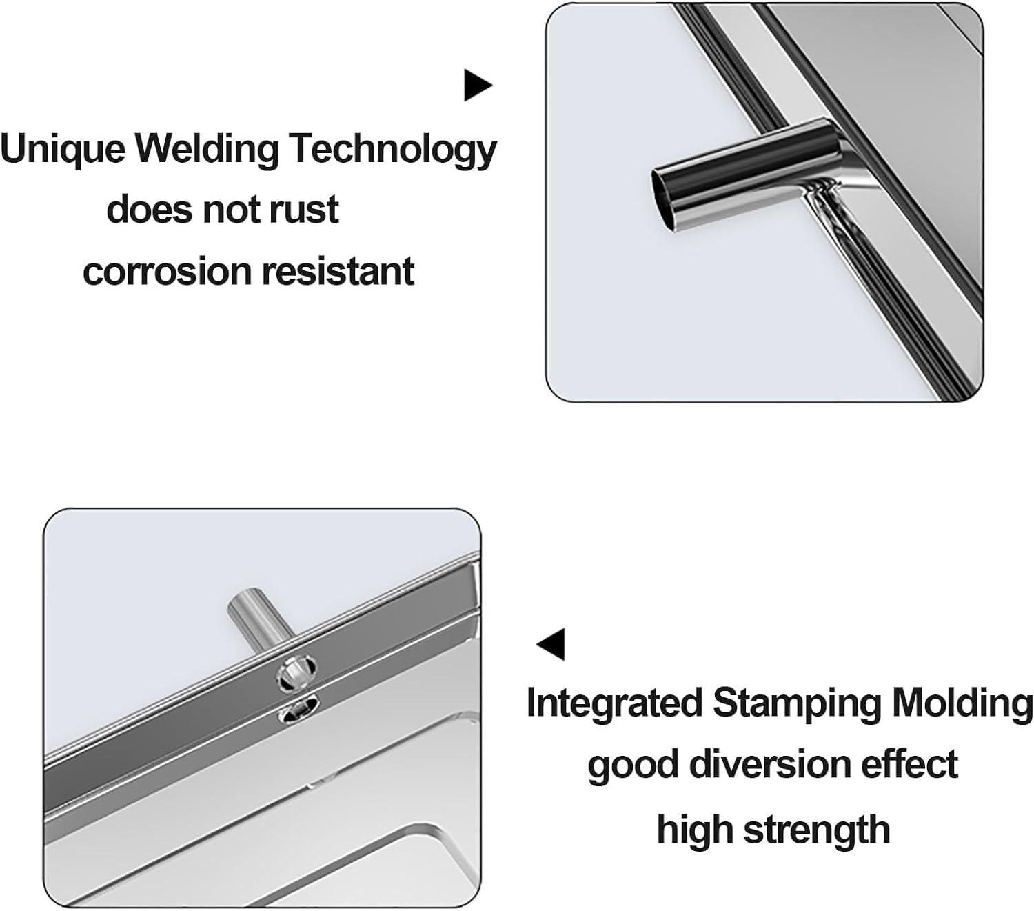 Yongyili YONGYILI Indoor Central Air Conditioner Drip Tray, Stainless Steel Metal Drain Pan, Efficient Air Conditioning Drainage Drip Tray for Ac Accessories(5p)