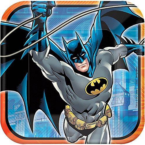 Amscan Amscan - Batman Heroes Villains Square Dinner Plates - Pack of 8