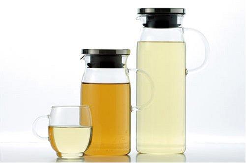 Iwaki iwaki KT293-SV Heat-resistant Glass Pitcher, Cold Water Bottle, 20.3 fl oz (600 ml), Jug 600, Stainless Steel Lid, Barley Tea Pot, Clear