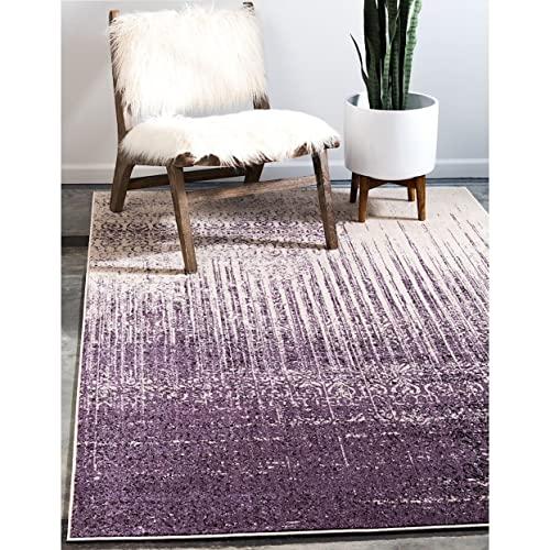 Overstock Overstock Contemporary Weby Collection Area Rug 10'6"x16'5" - Purple