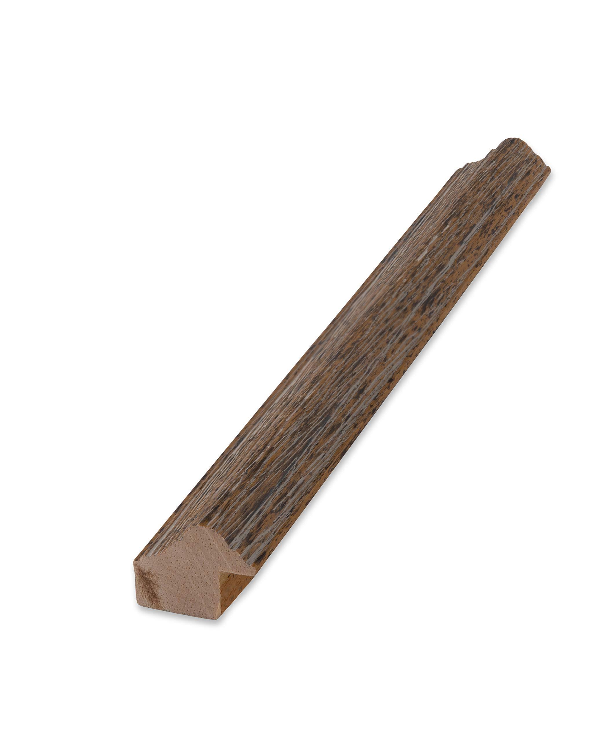 ArtToFrames ArtToFrames 26x34 Inch Brown Picture Frame, This 1.11\" Custom Wood Poster Frame is Walnut With Black Stripes, for Your Art or Photos, 2WOMD6596-26x34