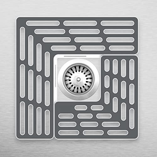 Joseph Joseph Joseph Joseph SinkSaver Adjustable Sink Protector Mat, Non-Slip, Gray