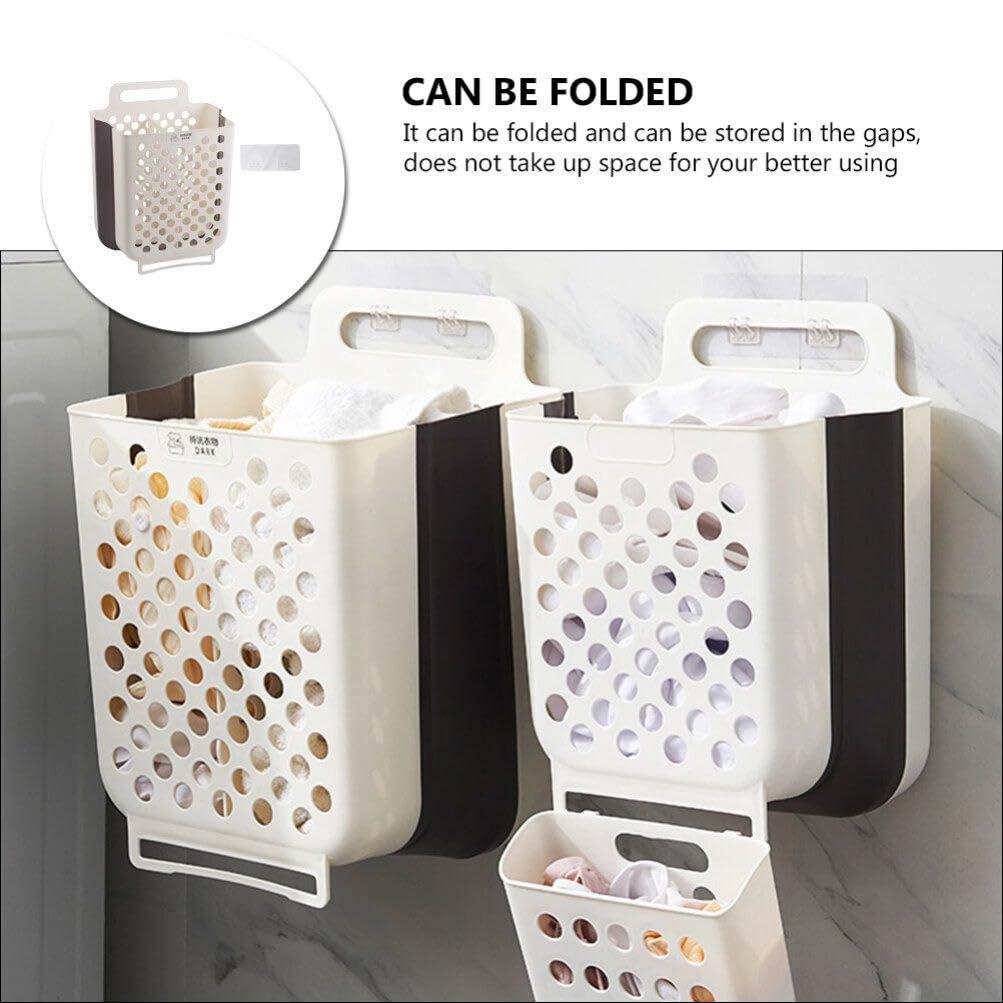 Baluue 1 Set Wall Hanging Laundry Basket Clothes Hamper Clothes Storage Basket Plastic Laundry Basket Clothes Basket Laundry Hamper Basket for Laundry Wall Laundry Basket Bathroom Basket