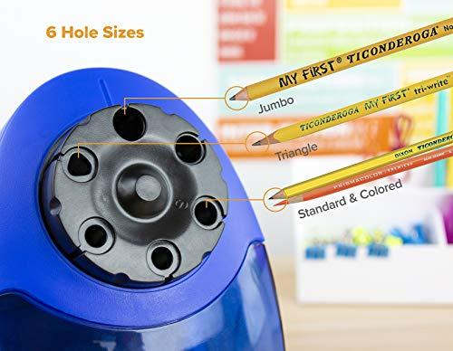 Bostitch Office Bostitch Office QuietSharp 6 Electric Pencil Sharpener, Heavy Duty Classroom Sharpener, Size Selector with 6 Different Sizes, Perfect for Classroom and Homeschool Use, Blue