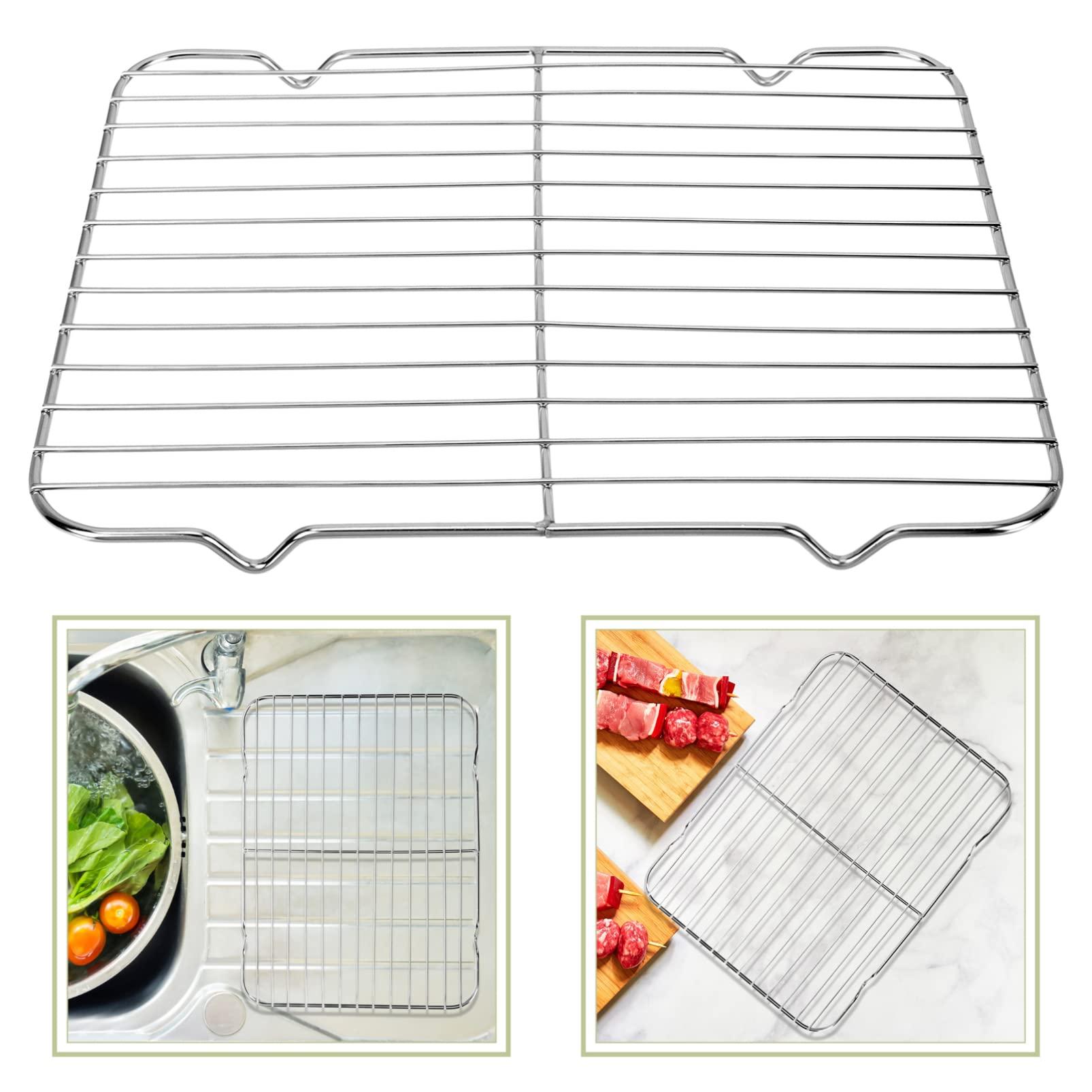 SHERCHPRY SHERCHPRY Bacon Rack Steaming Rack Fries Cooling Rack Grill Rack Baking Pan Oven Drip Pan Oil Draining Rack Wire Rack Frying Oil Filters Rack Stainless Steel Containers Fry Net Cool Net Air