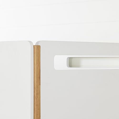 South Shore South Shore Bebble Modern Bunk Bed White and Natural Twin