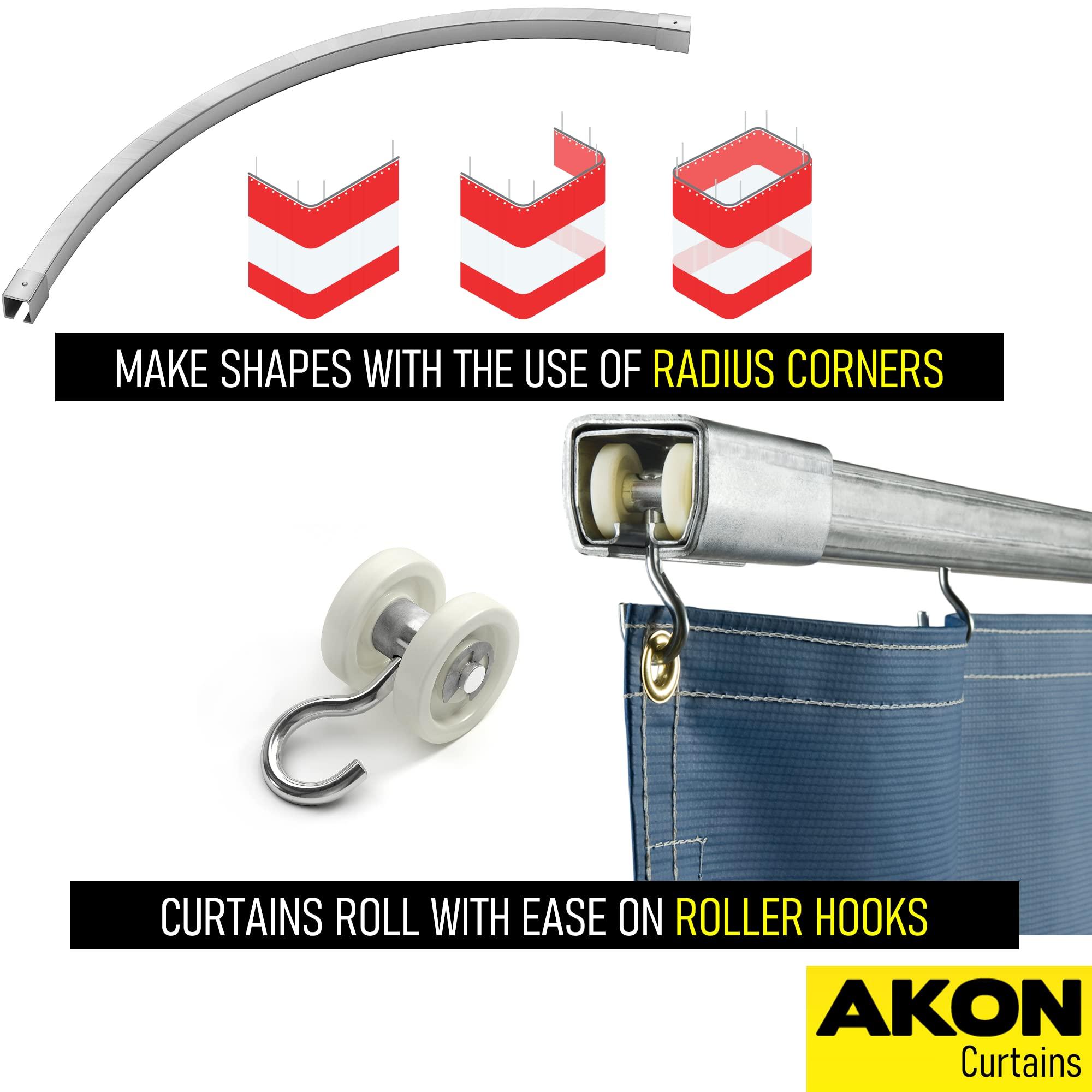 AKON Curtains Suspended Curtain Track System | Drop Down Curtain Track | Commercial, Industrial and Residential Uses