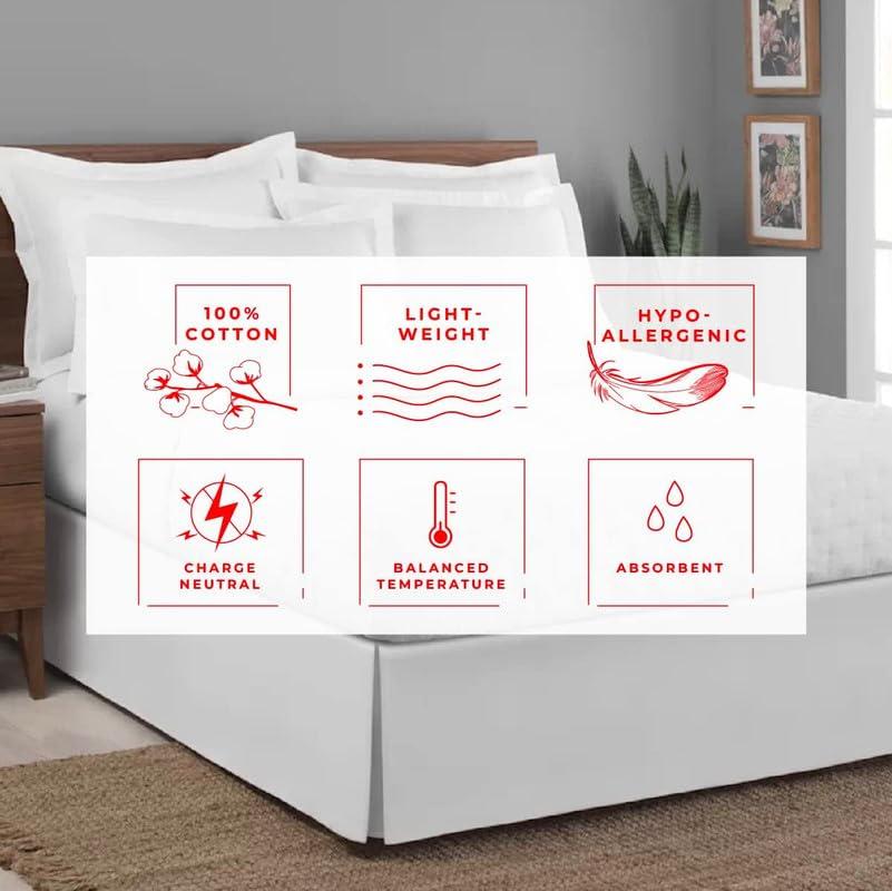 Valencia Beddings Valencia Beddings Split Corner Bed Skirt 16 Inch Drop Cal King Size 100% Natural Cotton Wrinkle and Fade Resistant Cal King Size, Black Solid