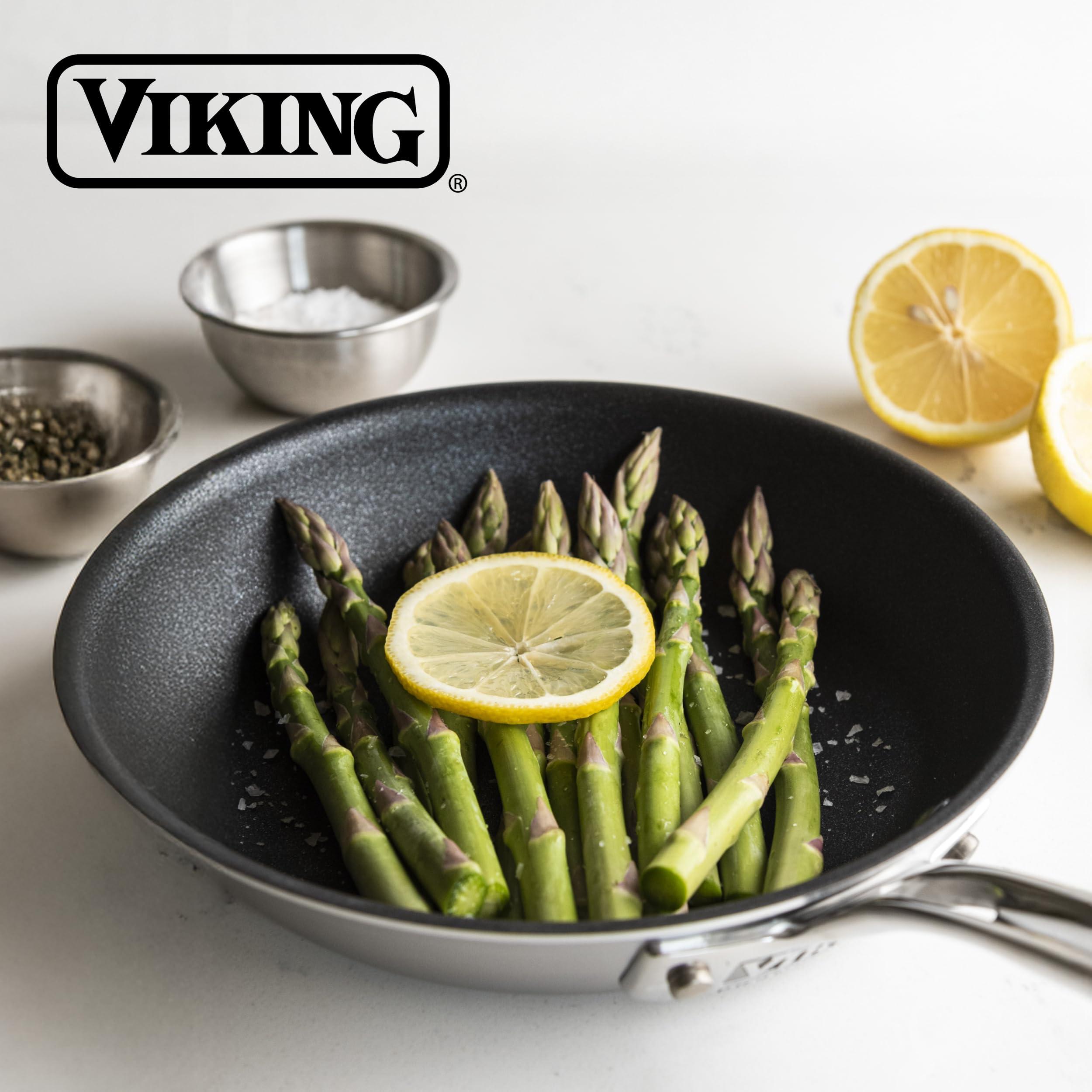 Viking Culinary VIKING Culinary Professional 5-Ply Stainless Steel Nonstick Fry Pan, 10 Inch, Ergonomic Stay-Cool Handle, Dishwasher, Oven Safe, Works on All Cooktops including Induction